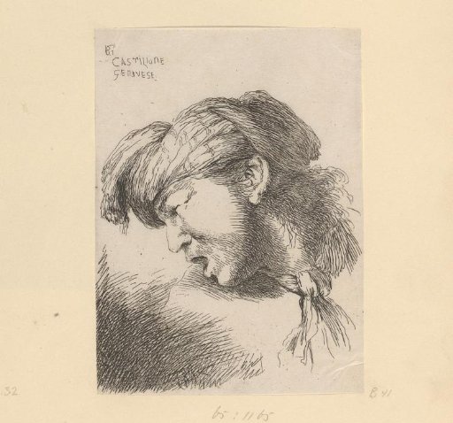 Head of a Man with an Open Mouth and a Turban