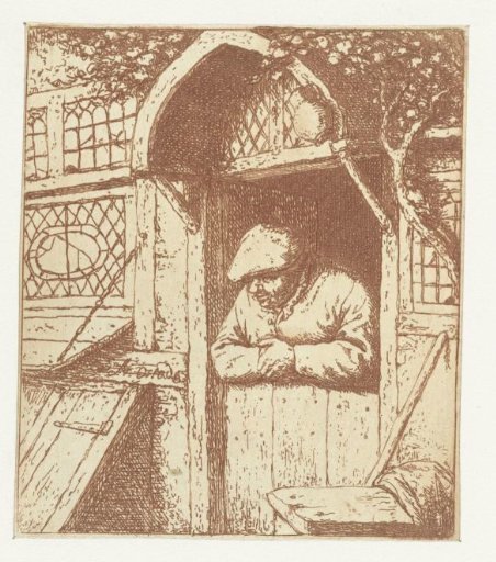 Peasant Leaning on a Lower Door Panel