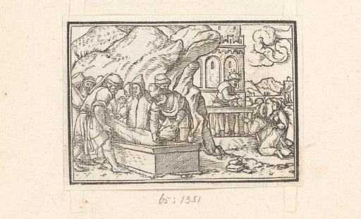 Burial of Jacob in the cave at Machpelah