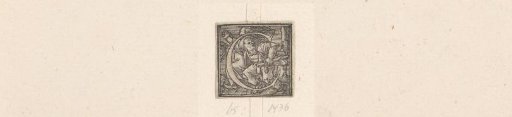 Initial C with a Dancing Peasant Couple