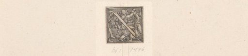 Initial N with a woman and a dancing peasant couple