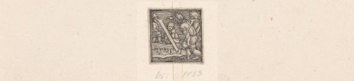 Initial V with men playing skittles