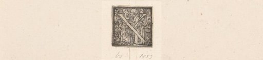 Initial X with a doctor and a peasant couple in a house