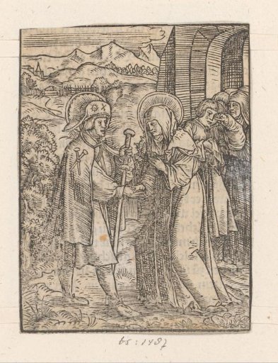 Saint Bridget of Sweden receives a pilgrim