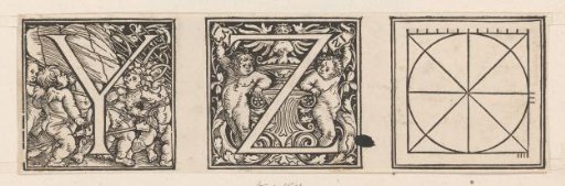 Initials Y, Z and a geometric figure