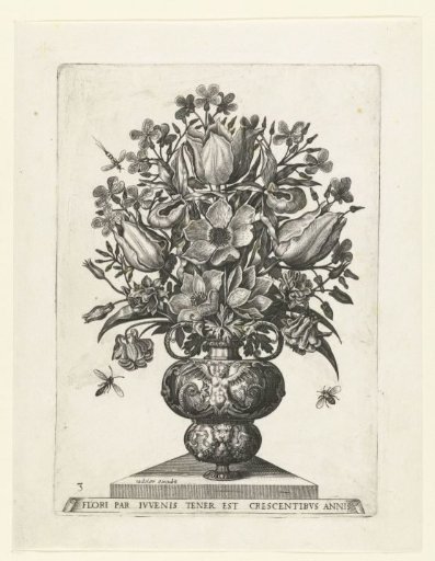 Grotesque Vase with Flowers