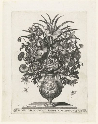 Grotesque Vase with a Cherub and Garlands