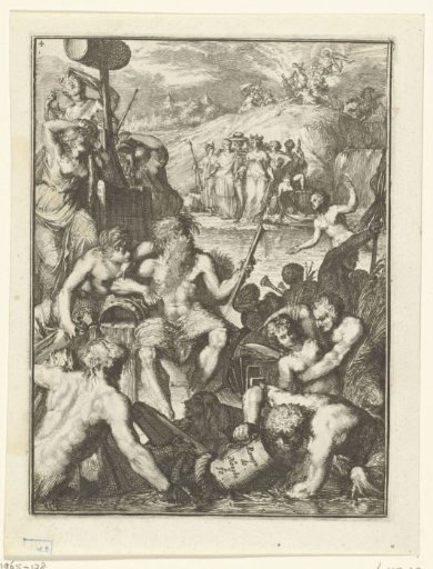 Title print of Book 4 of De Ystroom (1671) by Antonides van der Goes