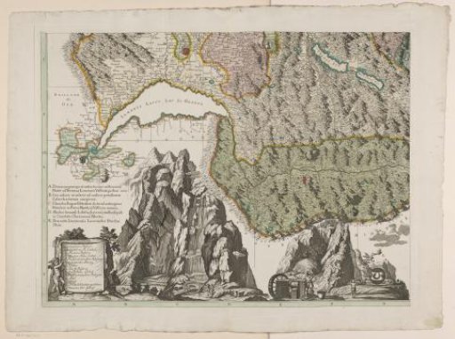 Part of a four-part map of Switzerland (bottom left)