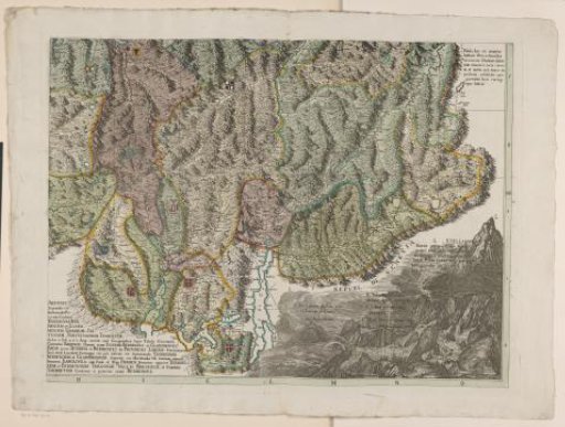 Part of a four-part map of Switzerland (bottom right)