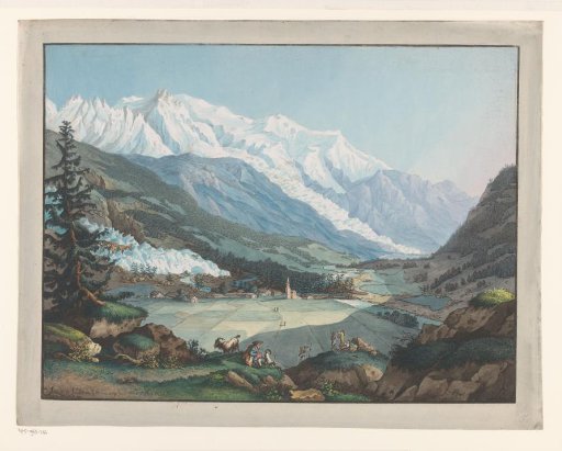 View of Chamonix at the Foot of Mont Blanc