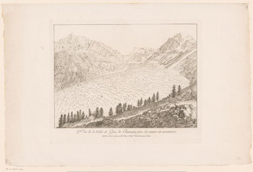 View of the Mer de Glace in Chamonix