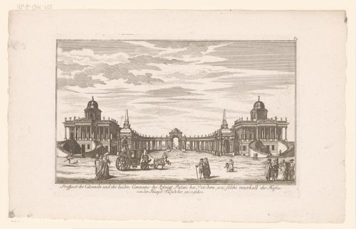 View of the Communs of the Neues Palais, in the park of Sanssouci Palace