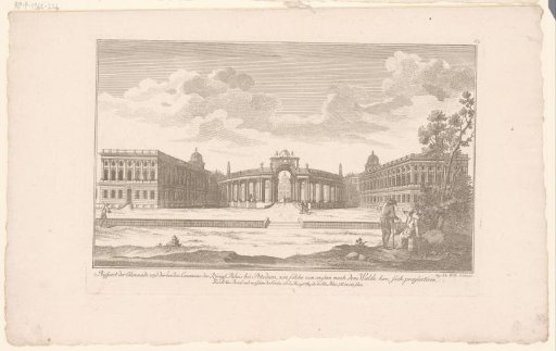 View of the Communs of the Neues Palais, in the park of Sanssouci Palace