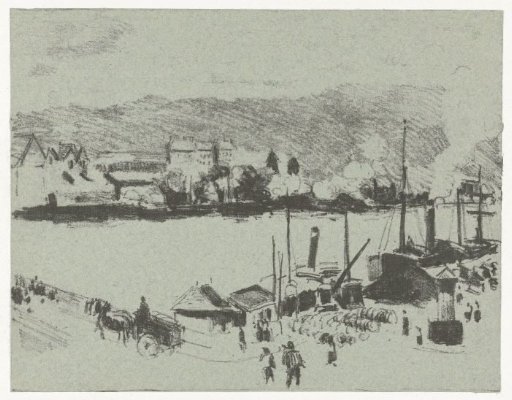 View of the Quays of the Seine in Rouen