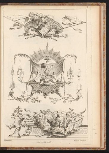 Three designs for ornaments