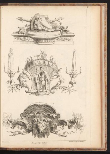 Three designs for ornaments