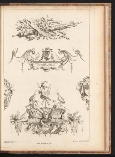 Designs for three ornaments