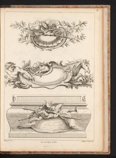 Three designs for cartouches