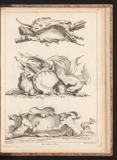 Designs for three ornamental cartouches
