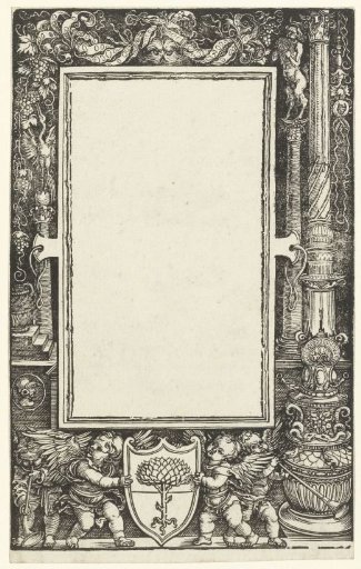 Design for a Title Page with Ornamental Border and Coat of Arms of Willibald Pirckheimer