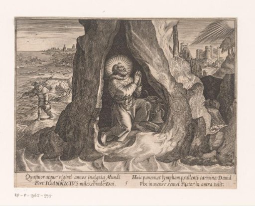 Saint Johannicius of Bithynia as a hermit