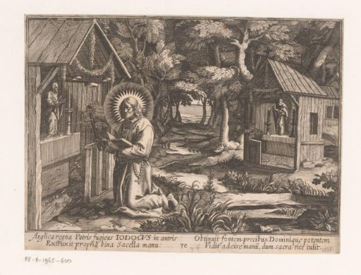 Saint Jodocus of Ponthieu as a hermit