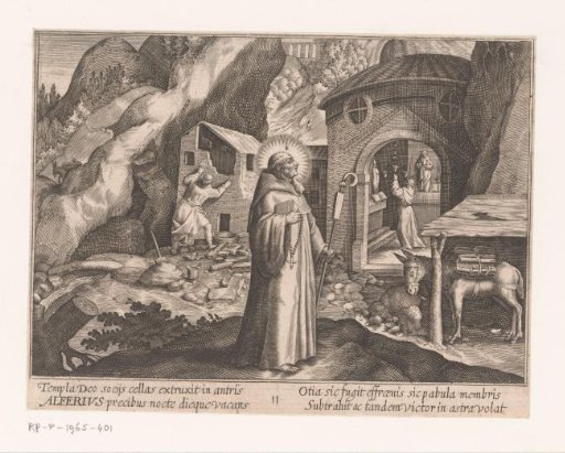 Saint Alpherius as a hermit