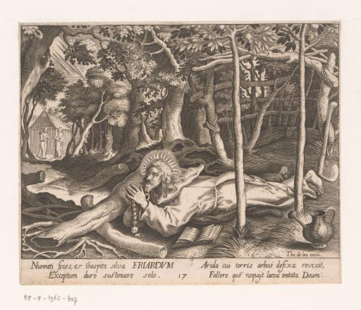 Saint Friardus of Nantes as a hermit