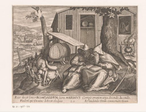 Saint Marinus and Saint Romualdus as hermits