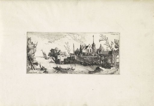 River Landscape with a Rowing Boat