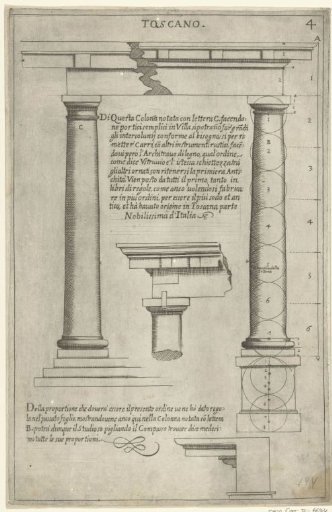 Tuscan column and entablature