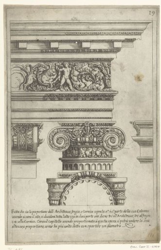 Ionic entablature and capital