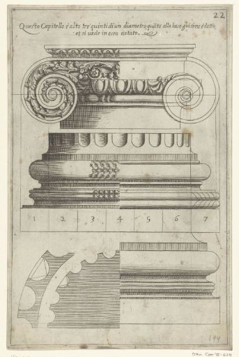 Ionic base and capital with variants
