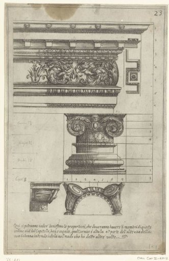 Ionic entablature, capital, and base