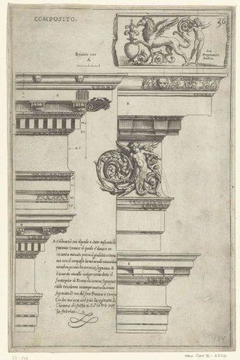 Frieze and four entablatures