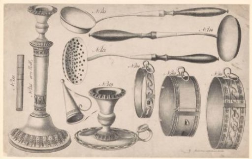 Candlesticks and serving spoons