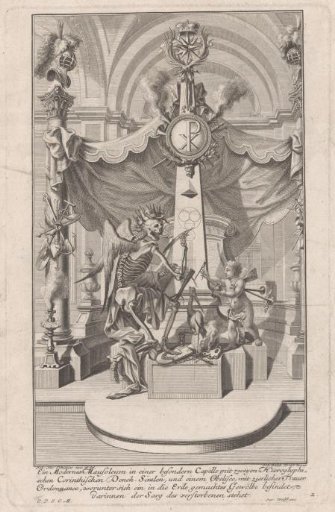 Monument with personification of death