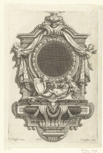 Epitaph with empty medallion
