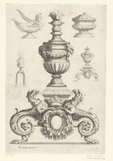 Fire dog with urn