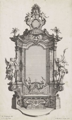 Altar with two angels