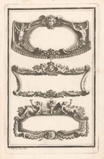 Three frames with figures
