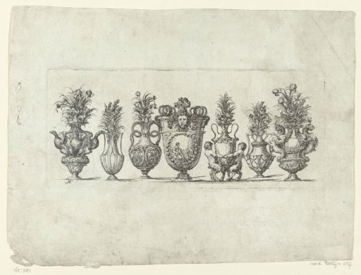 Seven vases
