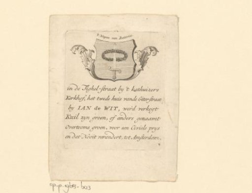 Business card of paint dealer Jan de Wit