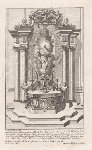 Altar with Christ in the clouds