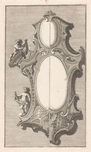 Cartouche with two putti