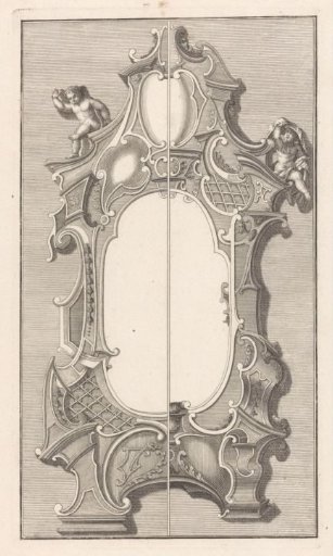 Cartouche with two putti