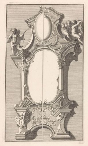 Cartouche with three putti