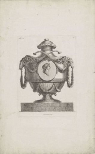 Ornamental vase with a medallion