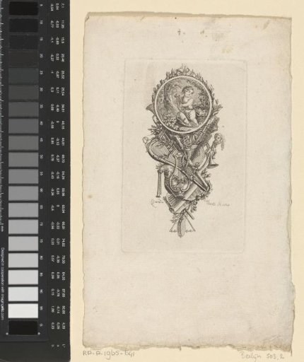 Trophy with musical instruments